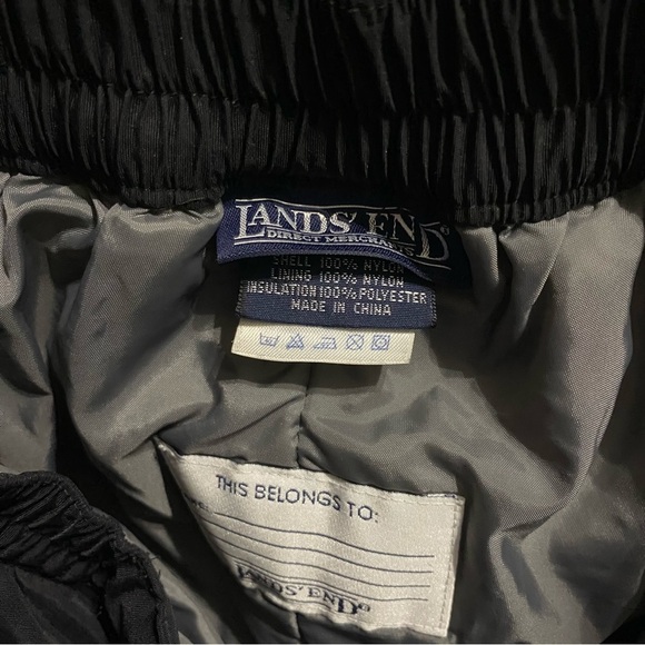 Lands End Black Nylon Snow Pants Snowboarding - Picture 6 of 7